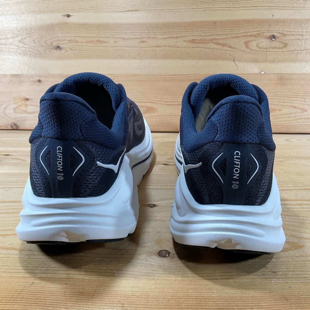 Hoka One Clifton 10 Running Shoes Men’s 11.5 D Navy White 1162030 NWT - Picture 4 of 9